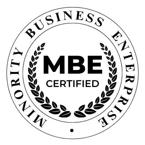 Certified Minority Business Enterprise (MBE) logo.
